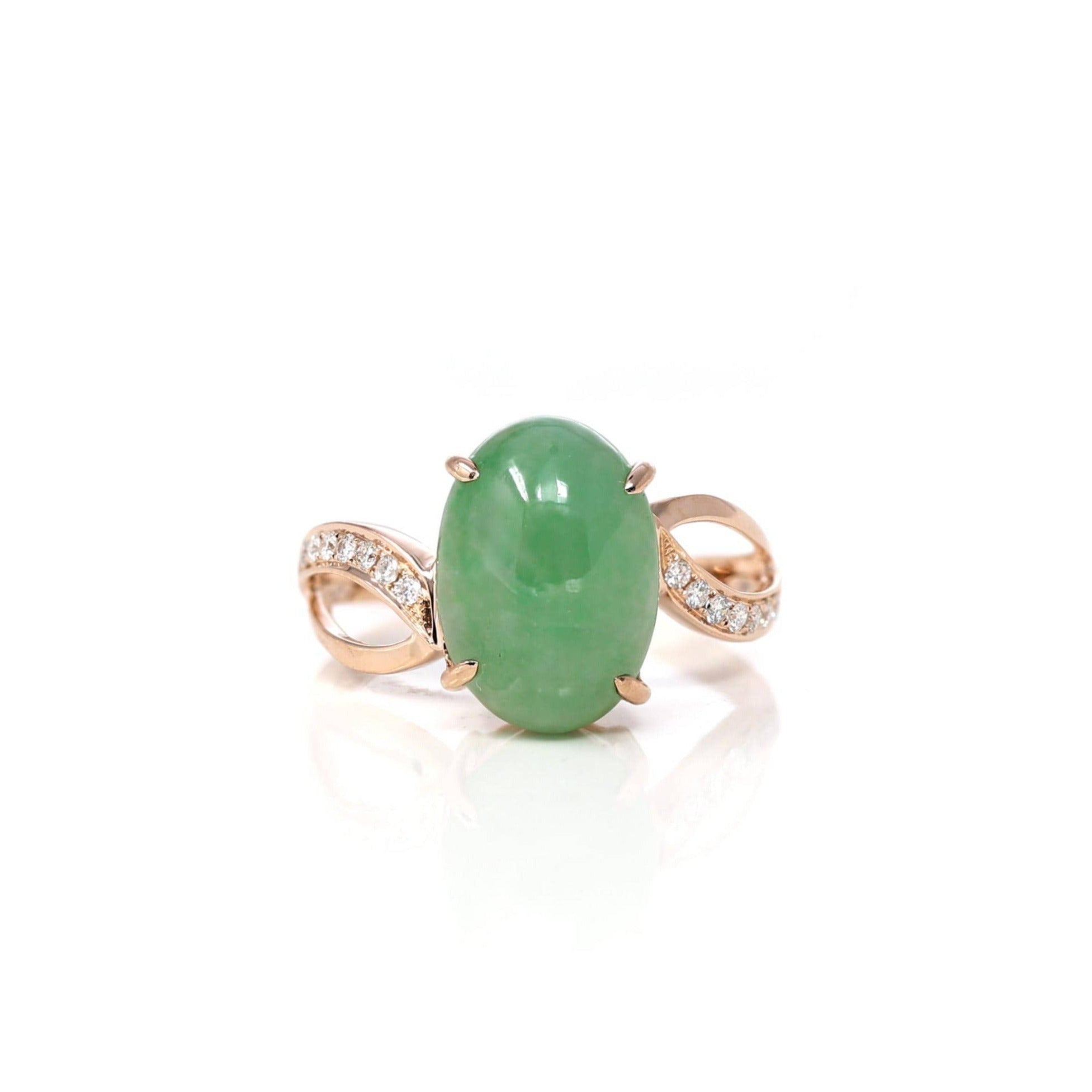 Jade outlet and emerald ring