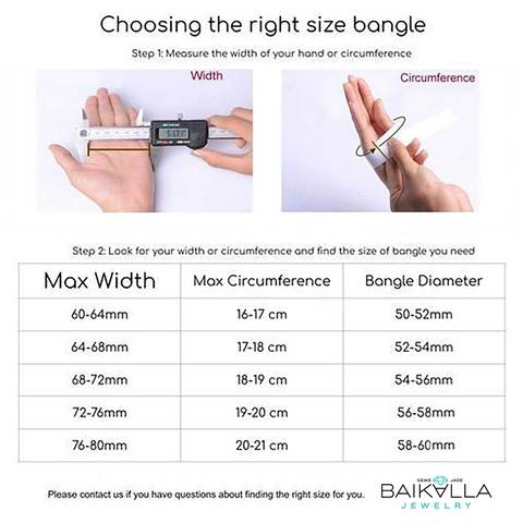 How to measure your jadeite jade bangle size