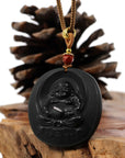 Baikalla Jewelry Jade Buddha Pendant Copy of Copy of Baikalla™ "Happy Buddha" Genuine Black Jade Pendant Necklace With Adjustable String