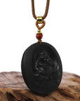 Baikalla Jewelry Jade Buddha Pendant Copy of Copy of Baikalla™ "Happy Buddha" Genuine Black Jade Pendant Necklace With Adjustable String