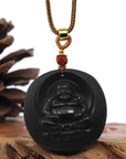 Baikalla Jewelry Jade Buddha Pendant Copy of Copy of Baikalla™ "Happy Buddha" Genuine Black Jade Pendant Necklace With Adjustable String