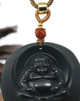 Baikalla Jewelry Jade Buddha Pendant Copy of Copy of Baikalla™ "Happy Buddha" Genuine Black Jade Pendant Necklace With Adjustable String