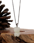 Baikalla Jewelry Jade Pendant Necklace Copy of Baikalla "Lucky Kitten" White Nephrite Jade Pendant Necklace