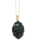 Baikalla Jewelry Gold Jade Pendant Copy of Copy of Baikalla™ 14K Yellow Gold Genuine Nephrite Dark Green Jade " Da Hei Tian " Pendant Necklace