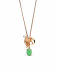 Baikalla Jewelry Gold Jadeite Necklace Copy of 18k Rose Gold Jadeite Jade Diamond Pendant Necklace