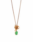 Baikalla Jewelry Gold Jadeite Necklace Copy of 18k Rose Gold Jadeite Jade Diamond Pendant Necklace