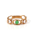 Baikalla Jewelry Jadeite Engagement Ring Copy of Baikalla™ "Melba" 18k Rose Gold Natural Imperial Jadeite Wedding Band