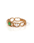 Baikalla Jewelry Jadeite Engagement Ring Copy of Baikalla™ "Melba" 18k Rose Gold Natural Imperial Jadeite Wedding Band