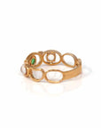 Baikalla Jewelry Jadeite Engagement Ring Copy of Baikalla™ "Melba" 18k Rose Gold Natural Imperial Jadeite Wedding Band