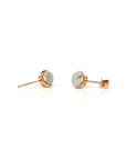 Baikalla Jewelry Gold Jade Earrings Copy of Copy of Copy of 18K Rose Gold Ice Jadeite Jade Stud Earrings