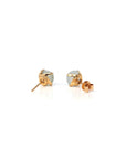 Baikalla Jewelry Gold Jade Earrings Copy of Copy of Copy of 18K Rose Gold Ice Jadeite Jade Stud Earrings