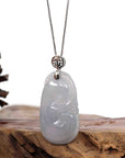 Baikalla Jewelry Jade Guanyin Pendant Necklace Copy of Copy of Copy of Genuine Lavender Jadeite Jade Ru Yi Pendant Necklace With Sterling Silver Bail