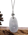 Baikalla Jewelry Jade Guanyin Pendant Necklace Copy of Copy of Copy of Genuine Lavender Jadeite Jade Ru Yi Pendant Necklace With Sterling Silver Bail