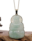 Baikalla Jewelry Jade Guanyin Pendant Necklace Copy of Baikalla 14k "Goddess of Compassion" Genuine Burmese Jadeite Jade Guanyin Necklace