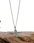 Baikalla Jewelry Jade Pendant Necklace Copy of Baikalla "Prosperity Every Year (年年有鱼)" Lucky Fish Carving Pendant Necklace Natural Green Jadeite Jade JG154