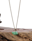 Baikalla Jewelry Jade Pendant Necklace Baikalla " Dolphin " Carving Pendant Necklace Natural Ice Green Jadeite Jade