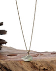 Baikalla Jewelry Jade Pendant Necklace Baikalla " Dolphin " Carving Pendant Necklace Natural Ice Green Jadeite Jade