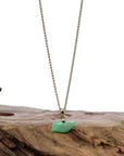 Baikalla Jewelry Jade Pendant Necklace Baikalla " Dolphin " Carving Pendant Necklace Natural Ice Green Jadeite Jade