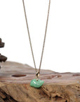 Baikalla Jewelry Jade Pendant Necklace Baikalla " Dolphin " Carving Pendant Necklace Natural Ice Green Jadeite Jade