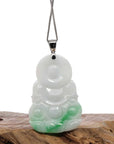 Baikalla Jewelry Jade Guanyin Pendant Necklace Copy of Copy of Baikalla 14k "Goddess of Compassion" Genuine Burmese Jadeite Jade Guanyin Necklace