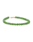 Baikalla Jewelry jade beads bracelet Copy of Copy of 24K Pure Yellow Gold Money Bead With Genuine Green Jade Round Beads Bracelet Bangle ( 8 mm )