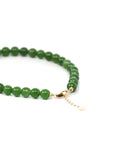 Baikalla Jewelry jade beads bracelet Copy of 24K Pure Yellow Gold Money Bead With Genuine Green Jade Round Beads Bracelet Bangle ( 8 mm )