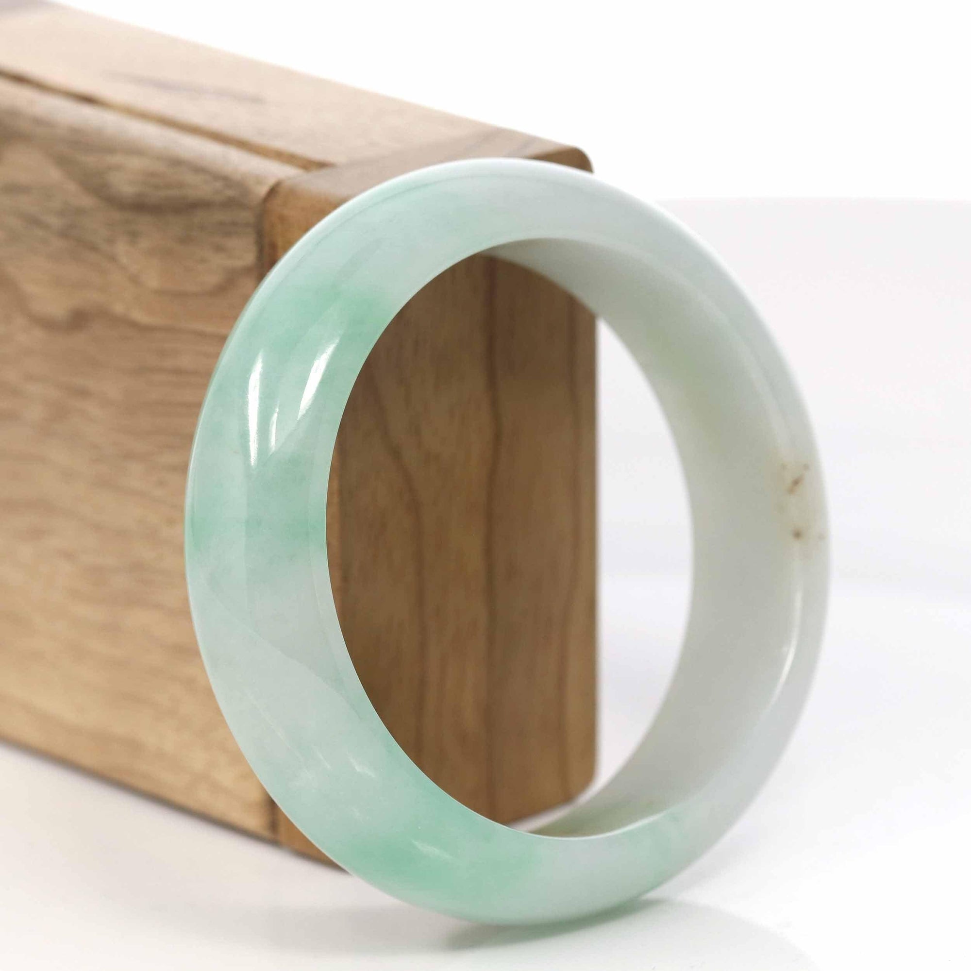 Baikalla Jewelry Jadeite Jade Bangle Bracelet Copy of Baikalla™ "Classic Bangle" Genuine Burmese High Quality Jadeite Jade Bangle Bracelet (57.10 mm) #417