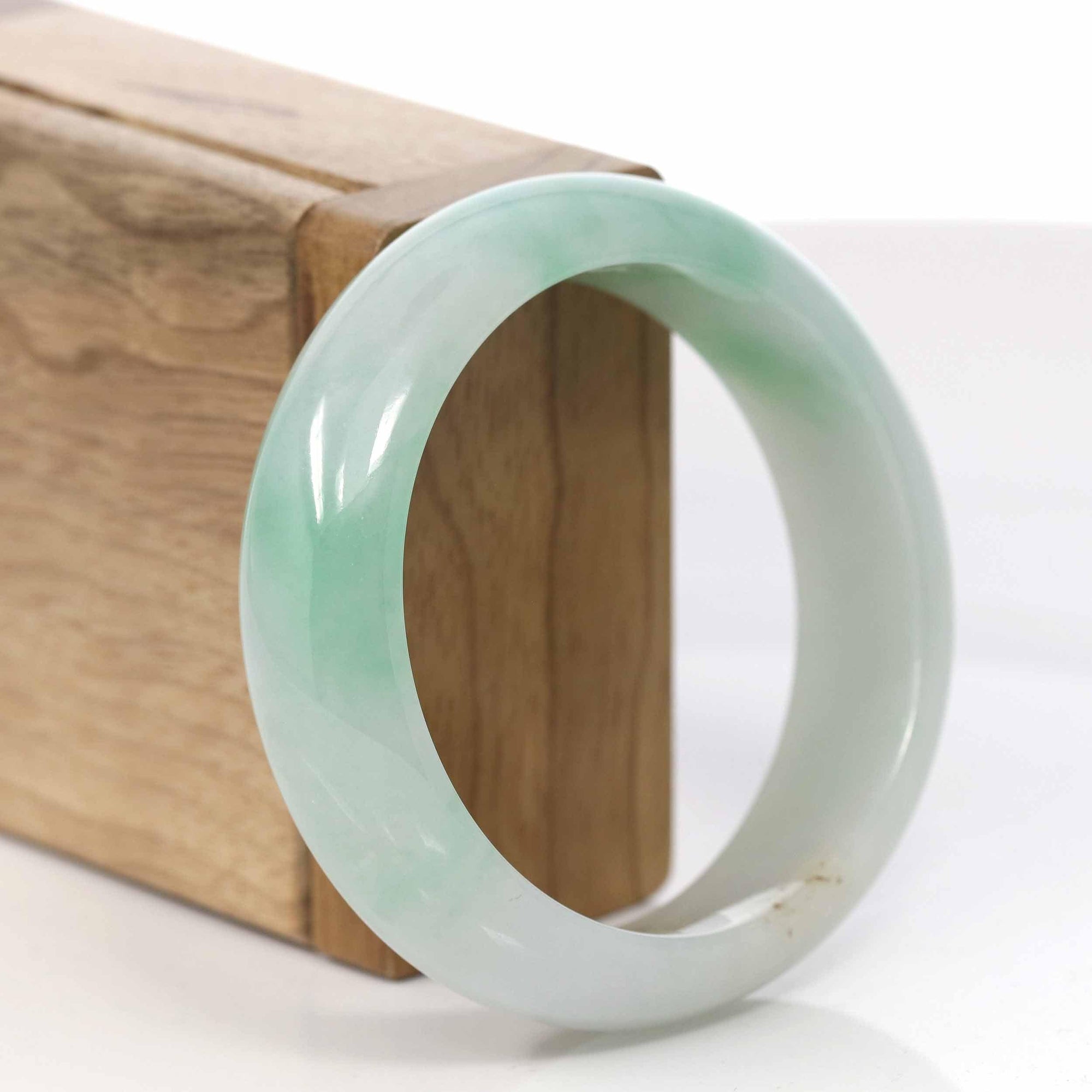 Baikalla Jewelry Jadeite Jade Bangle Bracelet Copy of Baikalla™ &quot;Classic Bangle&quot; Genuine Burmese High Quality Jadeite Jade Bangle Bracelet (57.10 mm) 