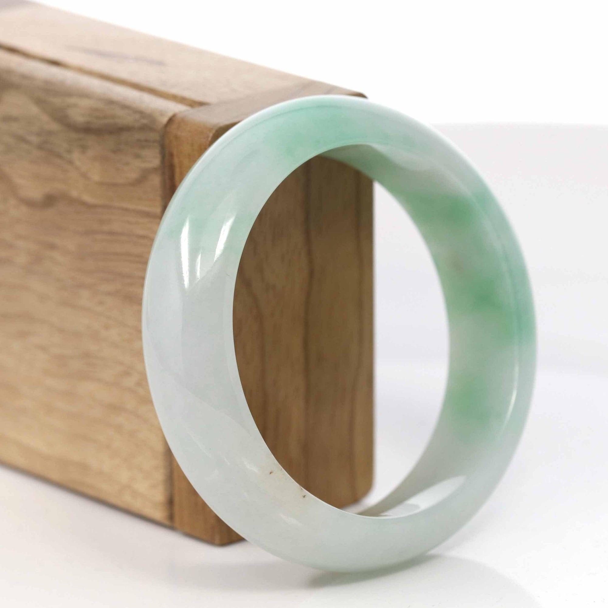 Baikalla Jewelry Jadeite Jade Bangle Bracelet Copy of Baikalla™ &quot;Classic Bangle&quot; Genuine Burmese High Quality Jadeite Jade Bangle Bracelet (57.10 mm) 