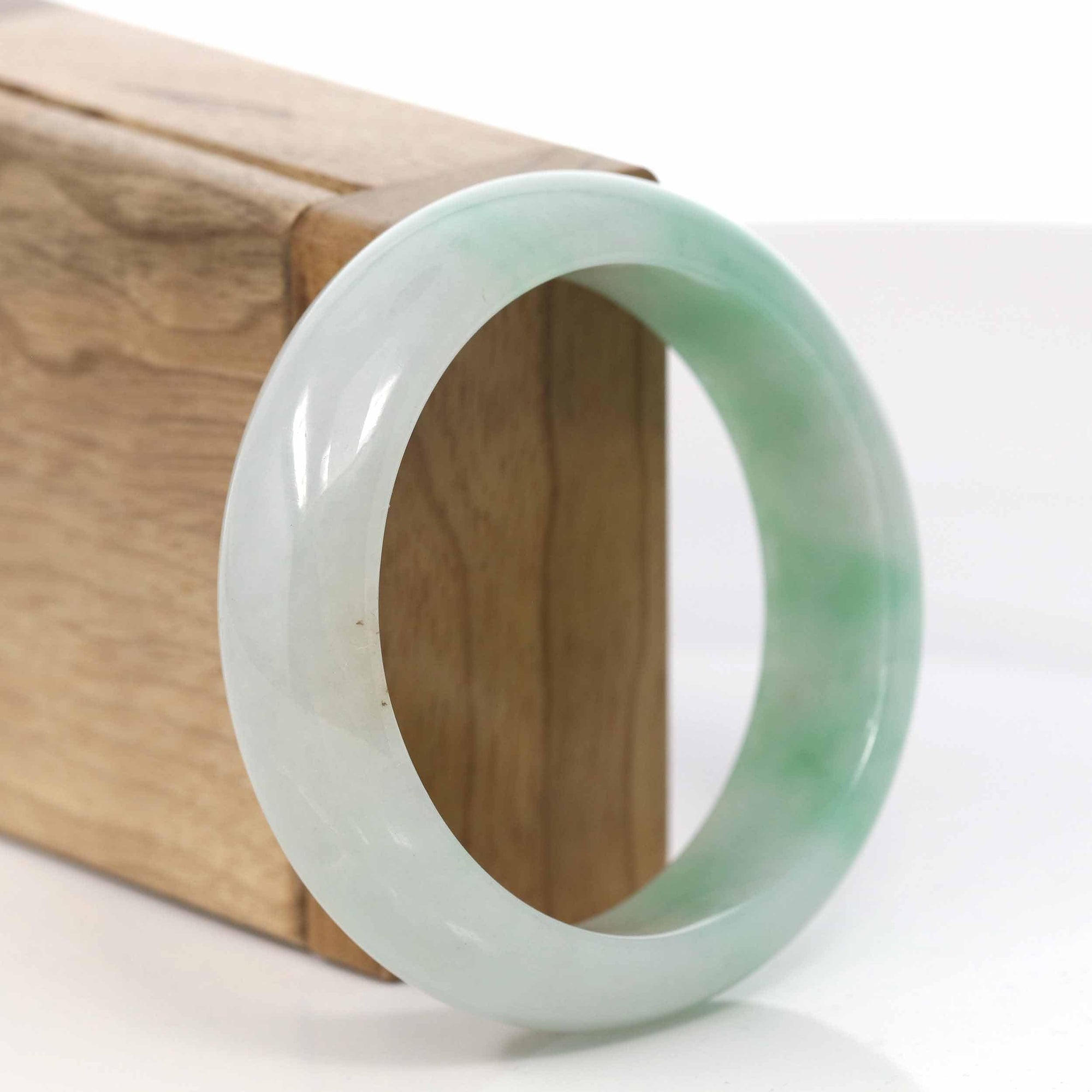 Baikalla Jewelry Jadeite Jade Bangle Bracelet Copy of Baikalla™ &quot;Classic Bangle&quot; Genuine Burmese High Quality Jadeite Jade Bangle Bracelet (57.10 mm) 