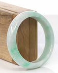 Baikalla Jewelry Jadeite Jade Bangle Bracelet Copy of High-quality Lavender-Green Natural Burmese Jadeite Jade Bangle ( 57.85 mm )