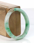 Baikalla Jewelry Jadeite Jade Bangle Bracelet Copy of 18k Gold Inlaid Real Jadeite Jade bangle Bracelet (60.49 mm) 