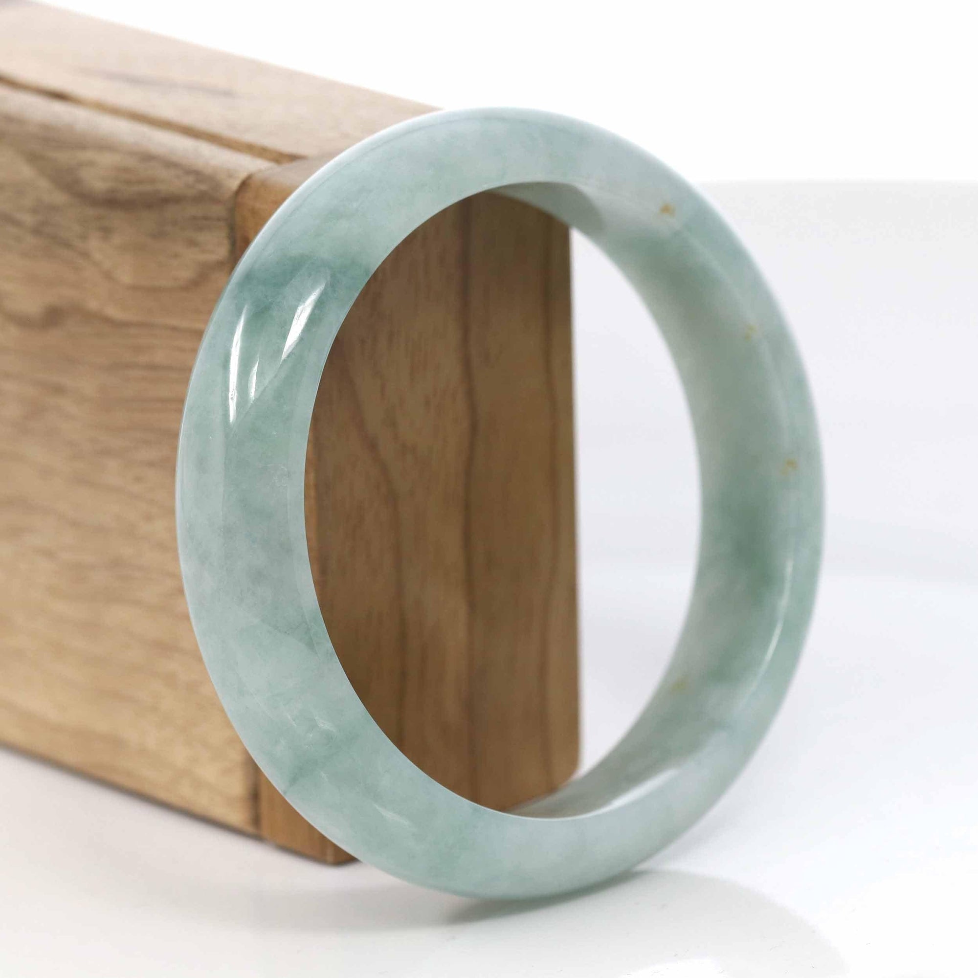 Baikalla Jewelry Jadeite Jade Bangle Bracelet Natural Ice Jadeite Jade Bangle Bracelet ( 57.3 mm )#424