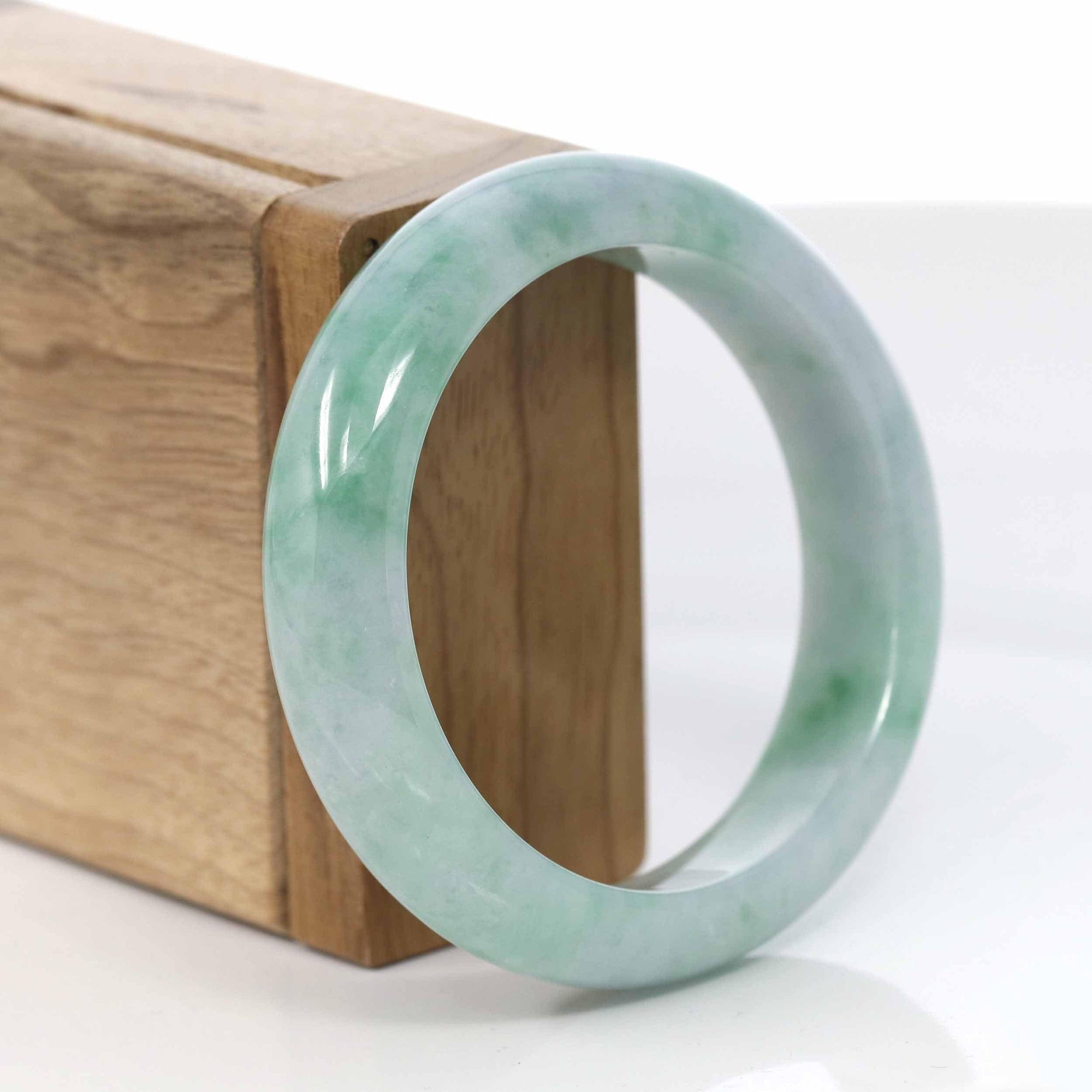 Baikalla Jewelry Jadeite Jade Bangle Bracelet Copy of Baikalla Classic Real Jade Jadeite Bangle Bracelet ( 56.85 mm )#408