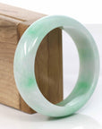 Baikalla Jewelry Jadeite Jade Bangle Bracelet Copy of Baikalla Classic Green Natural Jadeite Jade Wider Bangle Bracelet (57.8 mm) 