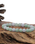 Baikalla Jewelry jade beads bracelet Natural Jadeite Jade Round Green Beads Bracelet ( 7.5 mm )