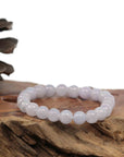 Baikalla Jewelry jade beads bracelet Natural Jadeite Jade Round Lavender Beads Bracelet ( 8mm )