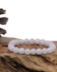 Baikalla Jewelry jade beads bracelet Natural Jadeite Jade Round Lavender Beads Bracelet ( 8mm )