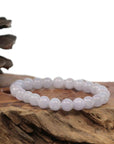 Baikalla Jewelry jade beads bracelet Natural Jadeite Jade Round Lavender Beads Bracelet ( 8mm )