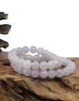 Baikalla Jewelry jade beads bracelet Natural Jadeite Jade Round Lavender Beads Bracelet ( 8mm )