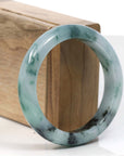 Baikalla Jewelry Jadeite Jade Bangle Bracelet Copy of Copy of Natural Burmese Blue-green Jadeite Jade Bangle Bracelet (56.19mm)