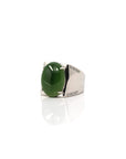 Baikalla Jewelry Jade Ring Copy of Copy of Copy of Baikalla™ "Signature Signet" Sterling Silver Real Green Nephrite Jade Classic Men's Ring