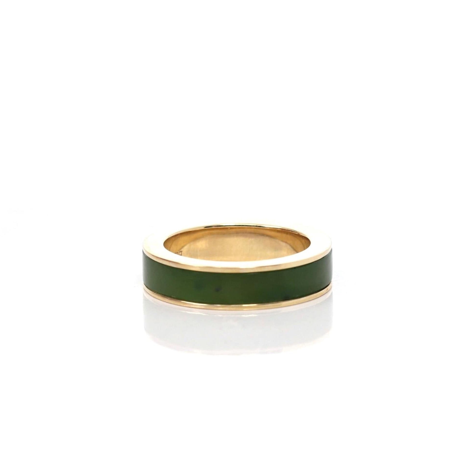 Baikalla Jewelry Gold Jadeite Jade Ring Copy of Baikalla "Classic Oval Signet" 14k Genuine Forest Green Old mine Jadeite Jade Men's Ring