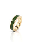 Baikalla Jewelry Gold Jadeite Jade Ring Copy of Baikalla "Classic Oval Signet" 14k Genuine Forest Green Old mine Jadeite Jade Men's Ring