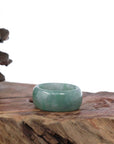 Baikalla Jewelry Jadeite Jade Bangle Bracelet Copy of Genuine Burmese Blue-green Jadeite Jade Men's Band Ring