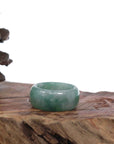 Baikalla Jewelry Jadeite Jade Bangle Bracelet Copy of Genuine Burmese Blue-green Jadeite Jade Men's Band Ring