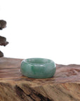 Baikalla Jewelry Jadeite Jade Bangle Bracelet Copy of Genuine Burmese Blue-green Jadeite Jade Men's Band Ring