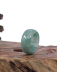 Baikalla Jewelry Jadeite Jade Bangle Bracelet Copy of Genuine Burmese Blue-green Jadeite Jade Men's Band Ring