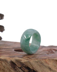 Baikalla Jewelry Jadeite Jade Bangle Bracelet Copy of Genuine Burmese Blue-green Jadeite Jade Men's Band Ring