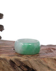 Baikalla Jewelry Jadeite Jade Bangle Bracelet Genuine Burmese Blue-green Jadeite Jade Men's Band Ring